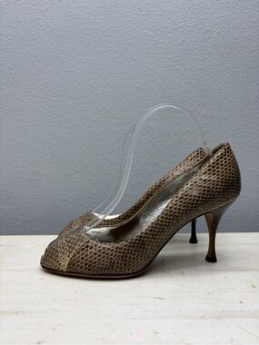 Dolce & Gabbana Snake Skin Leather Heels Size 37
